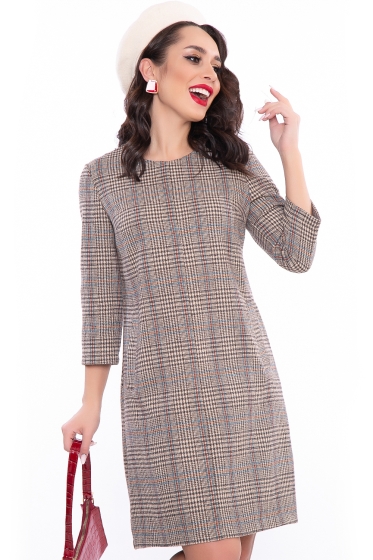 Платье "Жаклин" (клетка) П3157