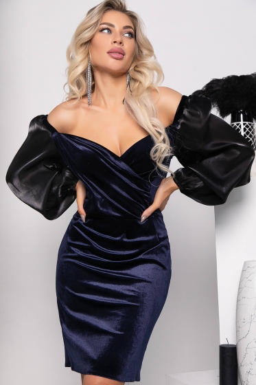 Платье "Эффектный выход" (блю) П7742