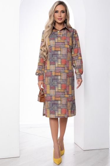 Платье "Тетрис по-новому" (мультиколор) П8677