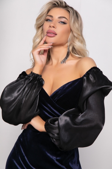 Платье "Эффектный выход" (блю) П7742