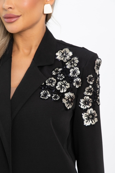 Жакет Цветочное безумие (черный) Б14798-7М