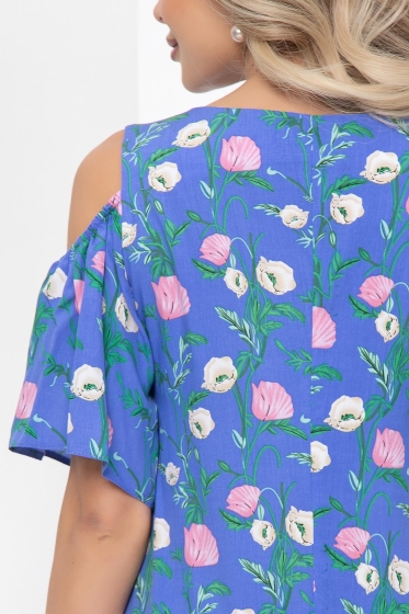 Платье "Марианна" (блю/цветы) НЬЮ П5873