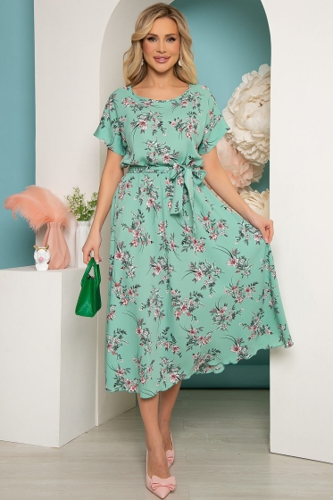 Платье "Инара" (весенняя зелень) П3725