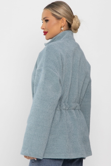Пальто Альпака (серо-голубое) Б14138-7М