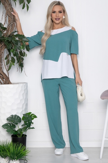 Костюм Аурика (белый/олива) К10672