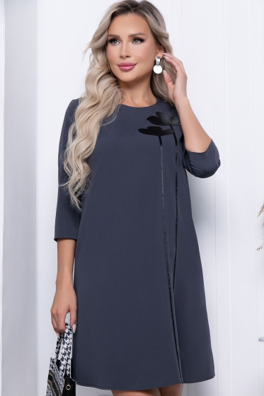 Платье "Мэйси" (графит) П7145