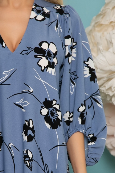 Платье "Нимфа" (серо-голубое) П3605