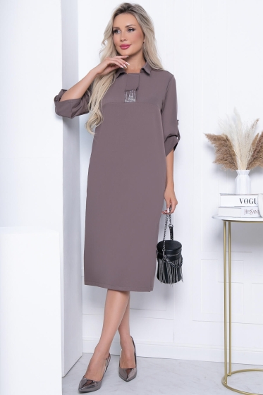 Платье "Сабина" (какао) П7121