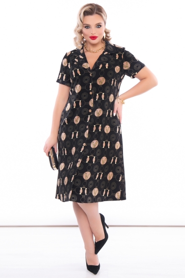 Платье-халат "Эстер" (блэк) П3149