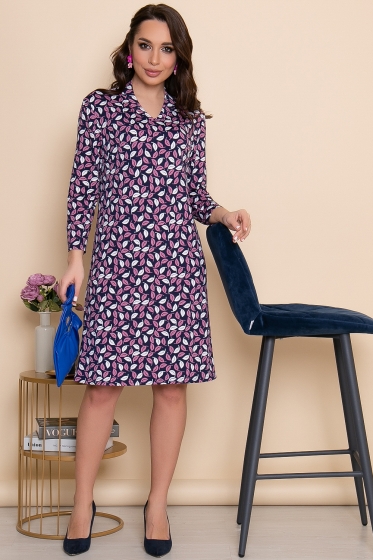 Платье "Таллия" (принт лилас) П3301