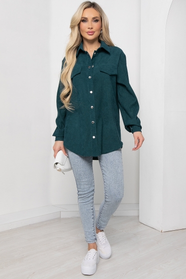 Рубашка "Дыхание весны" (изумруд) Б8516