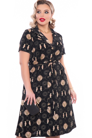 Платье-халат "Эстер" (блэк) П3149