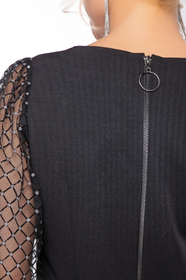 Платье "Манящая натура" (блэк/стразы) П7913