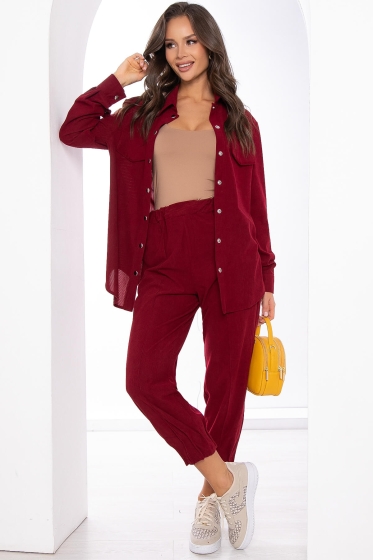 Костюм "Дыхание весны" (бордо) К8239