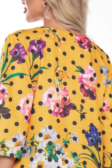 Платье "Аэлита" (цветы на желтом) П7158