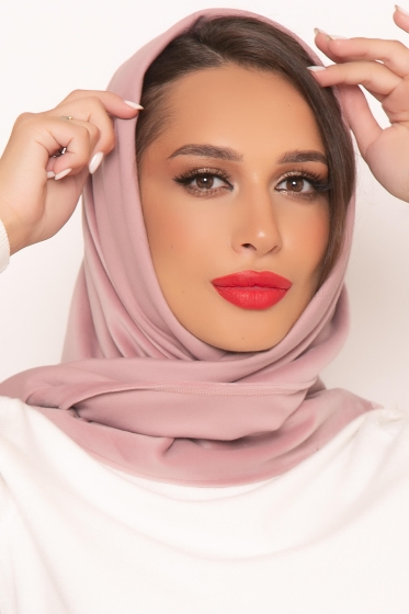 Косынка с отворотом (пыльная роза) КО2