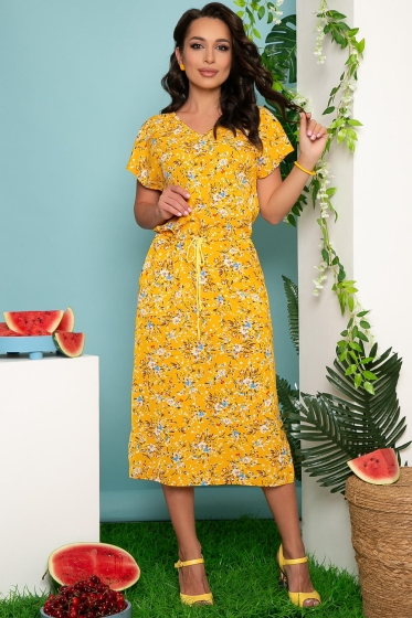 Платье "Виолетта" (горчица) П3733