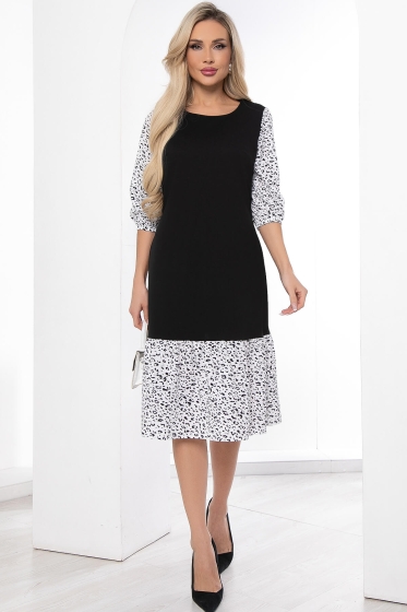 Платье "Элеганс" (черно-белое) П8789