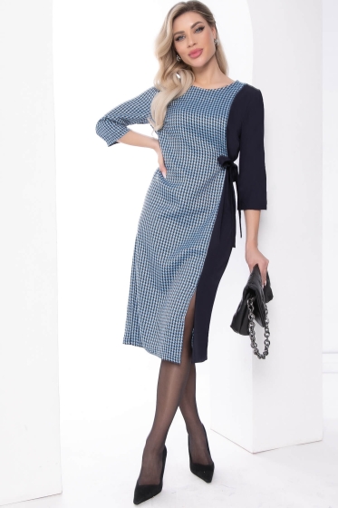 Платье "Рена" (темно-синее) П7994