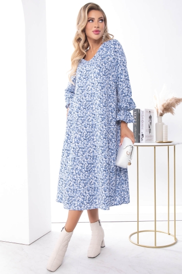 Платье "Натали" (синее) НЬЮ П7363