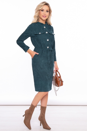 Платье "Сафари" (изумруд) П3071